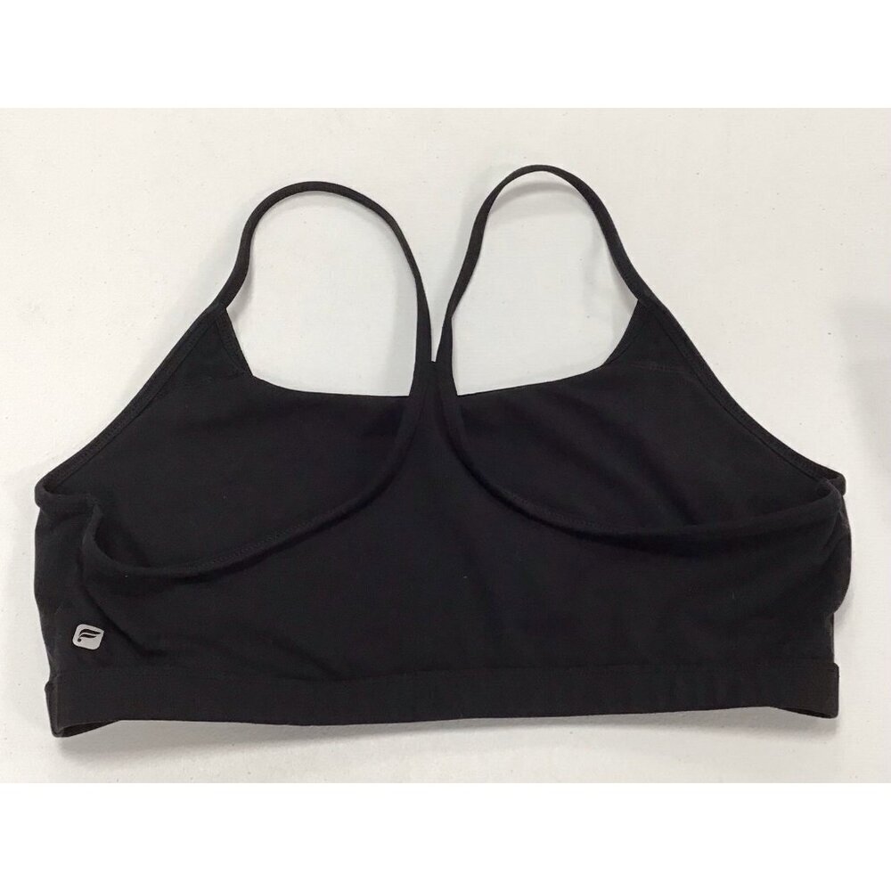 Fabletics Sports Bra Womens XL Black Mesh Low Impact 🩶 - Picture 4 of 4